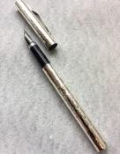 Silver HAMMERED PEN - (FOUNTAIN or ROLLER BALL)