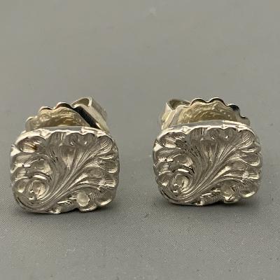 MALCOLM APPLEBY Silver ACANTHUS EARRINGS