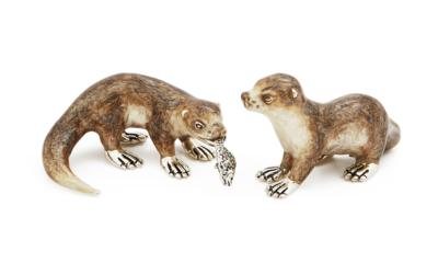 SATURNO Silver and Enamel OTTERS